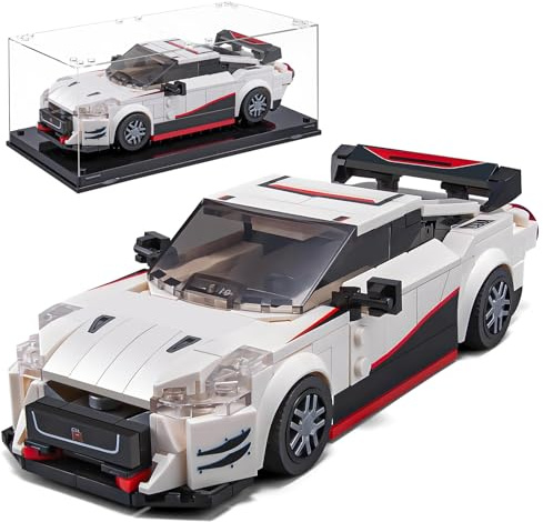 HIGH GODO Sports Car Building Set for Adults, Classic Racing Car Decor Model Kit with Display Box, Vehicle Consturction Toys Gifts for Adults and Teens Age 14+ (317 Pieces)