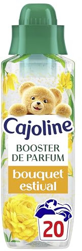 Cajoline Parfum de linge liquide infusé en perles booster pour lessive, Bouquet Estival Elixir, 20 lavages 460ml