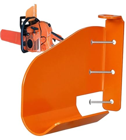 Générique Porte-Tronçonneuse Murale - Support Tronçonneuse Garage - Rangement Industriel Résistant pour Outils, Matériel et Accessoires de Tracteur - Organisation de Stockage