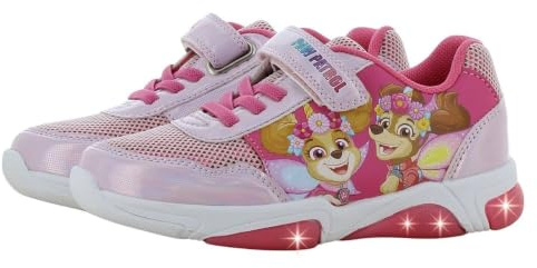 Leomil Paw Patrol Basket Enfant Fille Lumineuses | Chaussure lumineuse Fille, Lightweight EVA sole, Idéal pour l'école et les loisirs, Nickelodeon, Cadeau pour Enfants