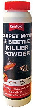 2X Rentokil PSC49 Carpet Moth and Beetle Killer Powder