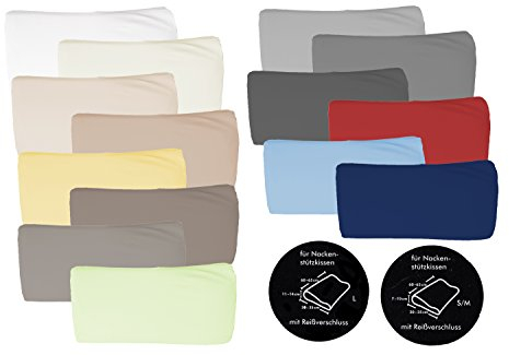 Bellana Nackenstützkissen Gesundheitskissen Kissenbezug de Luxe L 60-65 x 30-35 x 11-14 cm in Marine