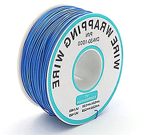 Blu 30AWG 0.25mm Filo Solido Colorato Filo Elettrico Cavo Gauge Bobina di Collegamento Fili Elettronica Kit Filo Di Rame Infilato DIY Flessibile e Morbido