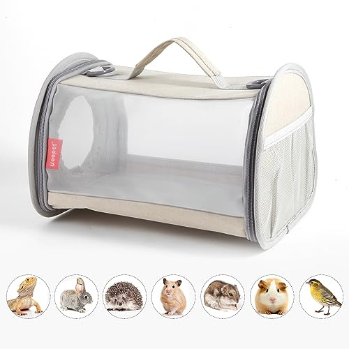 Guinea Pig Carrier Bag, Portable Small Animal Carrier, Breathable & Perspective Design, Travel Pouch for Various Small Pets (small carrier bag)