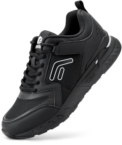 FitVille Mens Lightweight Trainers Extra Wide Fit Comfortable Running Sneakers Rebound Core V7 for Plantar Fasciitis Flat Feet