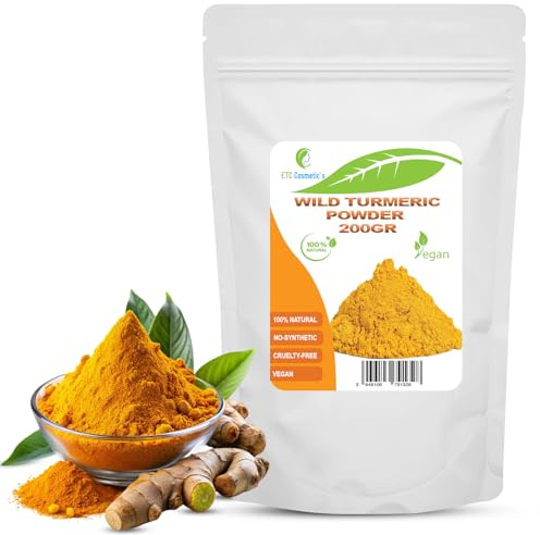 Vild gurkmejapulver - 200 gr - | Kasturi gurkmeja pulver | Curcuma Aromatica - Ansiktsmask, naturligt glödande och ung hud.