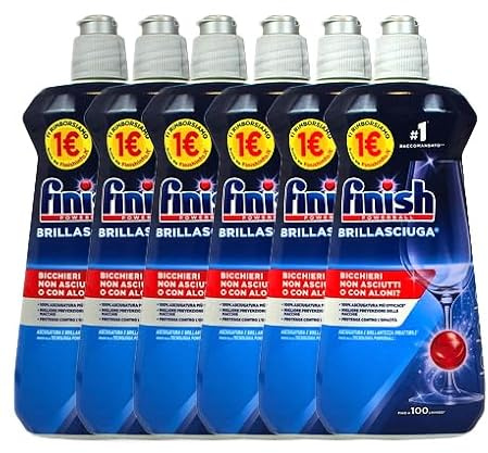FINISH BRILLASCIUGA REGOLARE ML.500 brillantante lavastoviglie - Confezione Scorta da 6 Flaconi