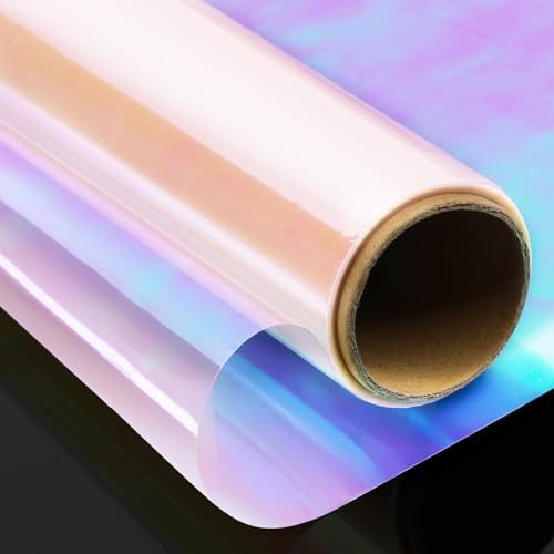 Geschenkfolie Transparent,Cellophanfolie, Zellophanfolie, Folie Geschenkpapier Transparent, Klare Verpackungspapier für Blumen Kekse Geschenkkörbe Weihnachten Valentinstag (Regenbogen)