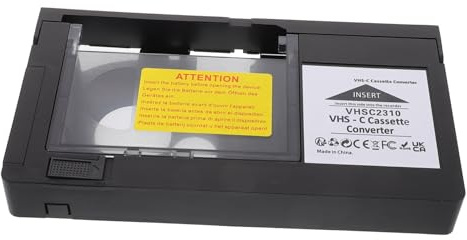 BAZEITFLOW Adaptateur de Cassette VHS à Cassette Vidéo Compact Compatible Large Gamme Boîtier Compact pour Conversion Facile de Bandes Vidéo Connecteur Caméscope Polyvalent Minidv Non