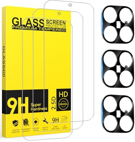 Niphabe 3 Piezas Protector Pantalla Para Xiaomi 15T / 15T Pro con 3 Piezas Protector Camara, 6,83 Pulgadas, Dureza 9H, HD Cristal Templado, Antiarañazos, Antihuellas, Sin Burbujas, Ultra Transparente