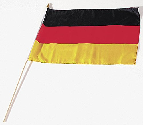 Fan-O-Menal Länderflagge - Deutschland -Gr. ca. 40xcm - 07636 - Stockländerfahne Flagge