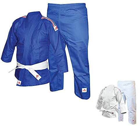 adidas | Club Judo Gi für Kinder, Jungen und Mädchen | strapazierfähige Judo-Uniform aus Polyester-Baumwollmischgewebe mit weißem Gürtel im Lieferumfang enthalten, 250 g