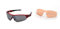 Ravs Rennradbrille, Radbrille, Fahhradbrille Sportbrille Sonnenbrille, Gravelbike (Rot- Clear+orange mit Wechselscheiben)