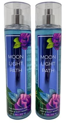 Bath & Body Works Moonlight Path Fine Fragrance Mist - Value Pack Lot of 2 (Moonlight Path)