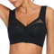WOWENY BH Damen Ohne Bügel Schlaf Bustier Push up Damen Spitze Bralette T Shirt BH Schalen BHS Bügelloser Still Klassischer BH Top Bralette Komfort Weicher Seamless Schwarz L