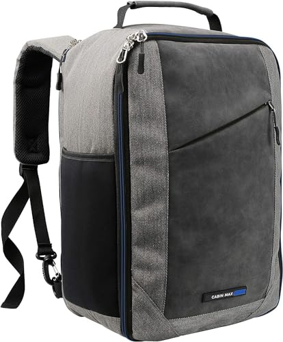 Cabin Max Für Ryanair Handgepäck Rucksack 40x20x25, Reiserucksack, Tasche Flugzeug Wizzair, Eurowings, Easyjet Vueling (Travel Backpack Manhattan 20L 40x25x20)
