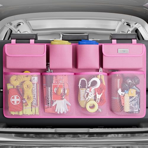 SURDOCA Car Boot Organiser Hanging, Car Interior Accessories, Pink L