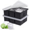 Ice Cube Tray, Large Ice Cube Moulds for Easy Release, Large Silicone Ice Cube Tray with Lid for Freeze, Stackable Square Ice Tray for Cocktails Whiskey Juice Coffee 【6 Square 2 Pack】