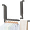 UMavlesFrd Türhaken zum Einhängen, Türgarderobe Klappbar und Handtuchhalter für bis 2cm Türstärke, Praktische Kleiderhaken für Türinnenseite (Schwarz, 2cm/0.8inch)