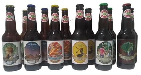 Cerveza artesanal Valles del Lúpulo (12 unidades de cervezas variadas para regalo) (2 unidades de cada una de las 6 variedades)