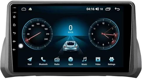 Autorradio GPS Sat Navi Auto Navegación Android 14 para Fiat Argo 2019-2022 Unidad Principal de 9 Pulgadas con Pantalla táctil GPS Bluetooth WiFi FM cámara de Marcha atrás(4G+64G)