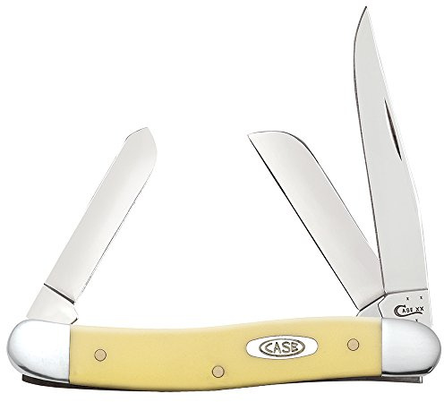Case WR XX Pocket Knife Yellow Synthetic Medium Stockman Cv Item #035 - (3318 Cv) - Length Closed: 3 5/8 Inches
