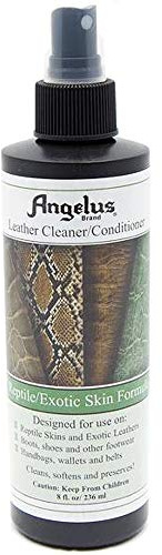 Angelus Reptile Exotic Skin Cleaner Conditioner 8 Oz. For Boots, Shoes, Bags 8oz -Safe Made in USA, Clear, 8 Oz