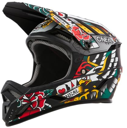 O'NEAL | Mountainbike-Helm | MTB Downhill | Robustes ABS, Ventilationsöffnungen zur Kühlung, ABS Außenschale | Backflip Helmet Inked V.24 | Erwachsene | Multi | Größe XXL