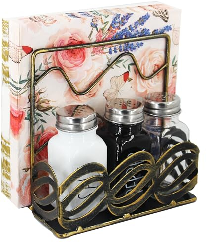 Serviettenhalter aus Metall für Desktop,Serviettenständer zum Dekorieren von Küche/Esstisch/Restaurant/Party (Bronze)