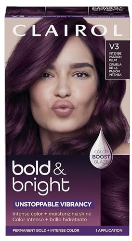 Clairol Bold & Bright Permanent Hair Dye, V3 Intense Violet | Pack of 1