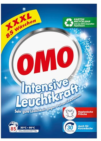 Omo Vollwaschmittel XXXL mit Leuchtkraft-Booster 85 WL 5,1 kg