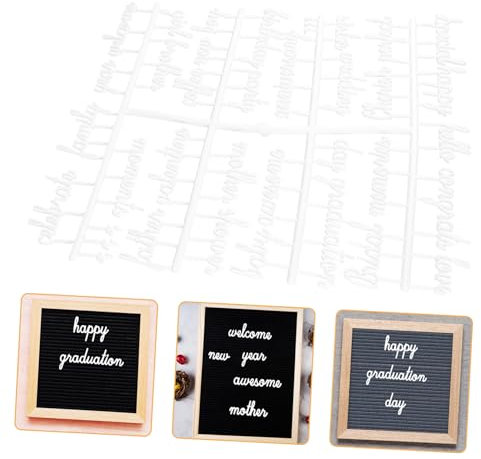 CAXUSD Buchstabenschablone Für Filztafel Weißer Buchstabe Austauschbare Buchstaben Pinnwand-alphabet Wiederverwendbares Tafelzubehör