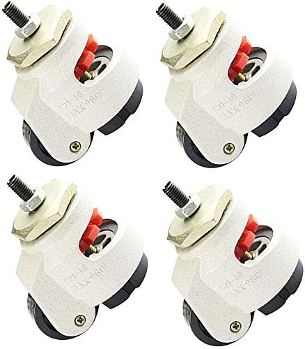 Rotelle con rotelle Rotelle girevoli industriali regolabili Rotella con stelo girevole PA per carichi pesanti, avvitata M8/12, facile da spingere e tirare/Resistente