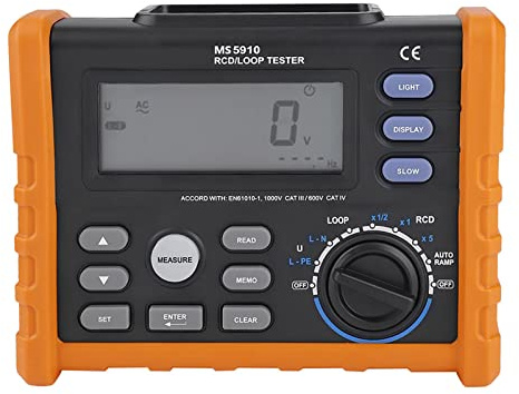 PEAKMETER MS5910 Fortschrittlicher Digitaler RCD-Schleifenwiderstands-Multimeter-Tester
