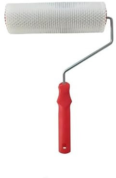 Fokroin Rodillo de ventilación de 23 cm, Rodillo de Púas Autonivelante, Rodillo de Púas, Rodillo Rodillo de Puas, Rodillo, Rodillo Desgasificador de Púas para Revestimientos de Suelos