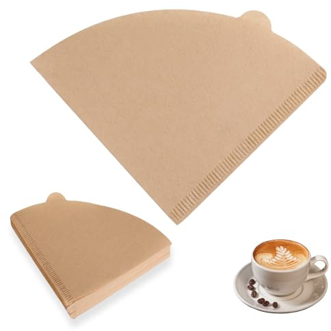 200 Pcs Coffee Filter Papers, Disposable Coffee Filters Compatible with Dripper Unbleached Filter Paper Cone for Machines Pour Over Dripper Coffee-Makers (1-4 Cups)