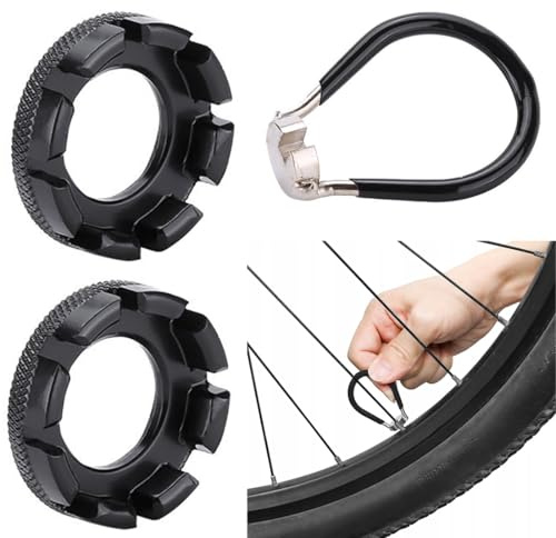 ZORVYN 2 piezas Llave de Radios de Rueda para Bicicleta, Llaves para Radios de Bicicleta,Herramienta Ajustador de Llave de Radios para Reparar Radios de Bicicleta