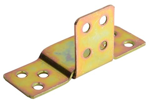 CashMuch Lot de 5 rails en métal en forme de L et plats, raccords de fenêtre pour lits en bois, fer zingué, trous de montage de 5 mm, installation