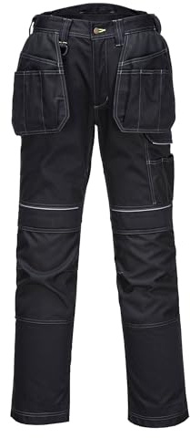 Portwest T602BKR44 Urban Holster Work Trousers, 44, Black