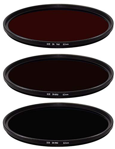ICE Infrared 3 Filter Set 82mm IR 760 850 950 82 Optical Glass Slim