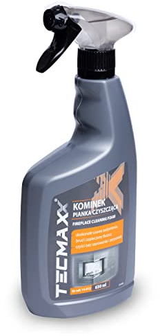 TECMAXX Pulisci Vetro Camino 650ml - Pulizia Vetri Camino - Schiuma di Pulizia per Camino Vetro - Rimuove Depositi di Legno Bruciato e Legna da Ardere in Bricchette