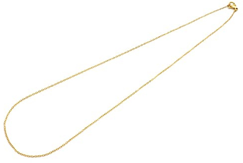 Vintageparts, delicata catena a maglie in acciaio inox 304, color oro, 45 cm, 1 pezzo, ciondolo, creativo, delicato, adulti, bambini, ragazzi, semplice
