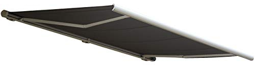 Mendler Elektrische Kassettenmarkise T123, Markise Vollkassette 4,5x3m - Acryl Anthrazit