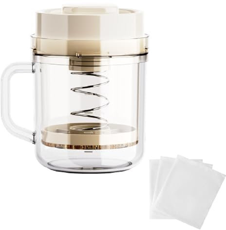 lomonmen Colador de Yogur Griego,Yogurtera Con Tela Filtrante,Tamices de Filtro de Yogur con Tapa,Separador de Suero Reutilizable para Hacer Yogur Griego Grueso de Nuez (transparente)