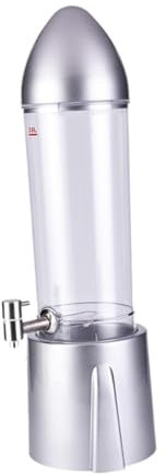 JISADER Dispensador de cerveza de 3 l, torre de cerveza estable con grifo, dispensador de bebidas con luz de colores para fiestas, juegos, pubs, RV, salón, Plata