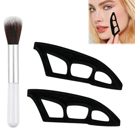 3 Piezas para Eyetour Eyeshadow Tool Kit, Herramienta para Sombras de Ojos para Eyetour, Guía de Sombras de Ojos, con Pincel, para Sombras