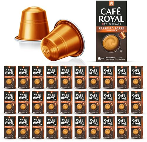 Café en Capsules Aluminium - Café Royal Pro | 30 x 10 soit 300 Dosettes - Saveur Espresso Forte - Compatibles avec les Machines à café Nespresso®* Alu à usage Domestique