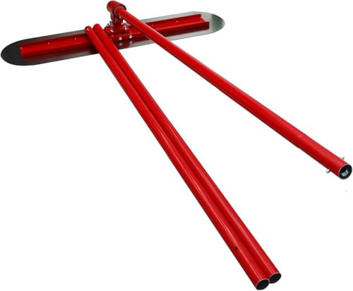 Frattazzo per calcestruzzo, frattazzo per calcestruzzo, frattazzo per calcestruzzo in Acciaio Inox, frattazzo per calcestruzzo da 47,2 × 11,8 Pollici, tavola lisciante con 3 Manici da 70 Pollici
