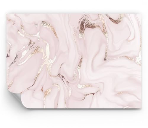 ARTTOR Carta da parati Vinile in TNT Premium Canvas - Rosa marmo rovesciato - 100x70 cm - Fotomurali Decorazione Murale Moderna Poster gigante XXL Camera da letto - WF3AA100x70-4799