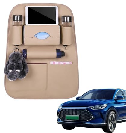 Celuicion Organiseur de siège de voiture - Tapis de marche arrière pour avec poches de rangement, organisateur de rangement pour jouets, tablette, bouteille, parapluie